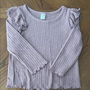 Kids Ruffled Long Sleeve Top - Purple